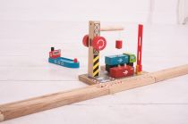 Dřevěné hračky Bigjigs Rail Kontejnerové překladiště