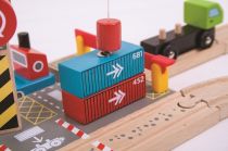 Dřevěné hračky Bigjigs Rail Kontejnerové překladiště