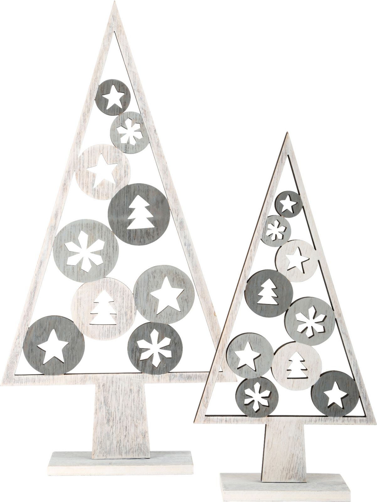 Dřevěné hračky small foot Vánoční dekorace stromeček světlý 2 ks