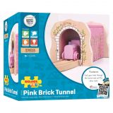 Dřevěné hračky Bigjigs Rail Růžový železniční tunel
