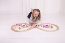 Dřevěné hračky Bigjigs Rail Dřevěná vláčkodráha osmička pro princezny 35 dílů