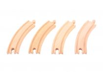 Dřevěné hračky Bigjigs Rail Dlouhé kruhové koleje 17 cm 4 ks