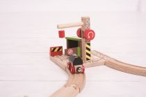 Dřevěné hračky Bigjigs Rail Uhelný důl s jeřábem