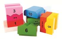 Dřevěné hračky Bigjigs Baby Dřevěná motorická věž s číslicemi Bigjigs Toys